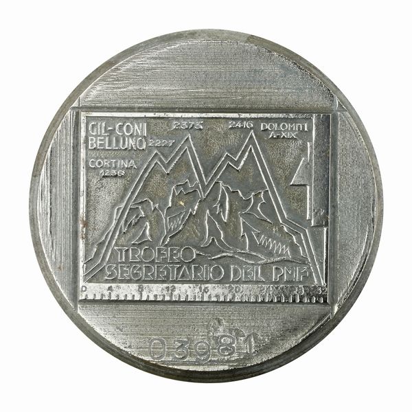 P G.I.L. Coni Belluno 2227-2373 2410 Dolomiti A XIX 56 X50 mm  - Asta Conii e Punzoni della Storica Fabbrica di Medaglie Lorioli (1919-1950) - Associazione Nazionale - Case d'Asta italiane