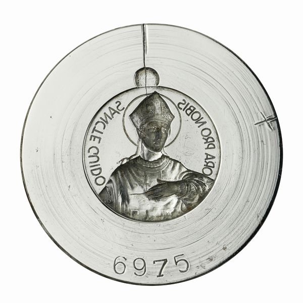 N Sancte Guido Ora Pro Nobis 46 x 39 mm  - Asta Conii e Punzoni della Storica Fabbrica di Medaglie Lorioli (1919-1950) - Associazione Nazionale - Case d'Asta italiane