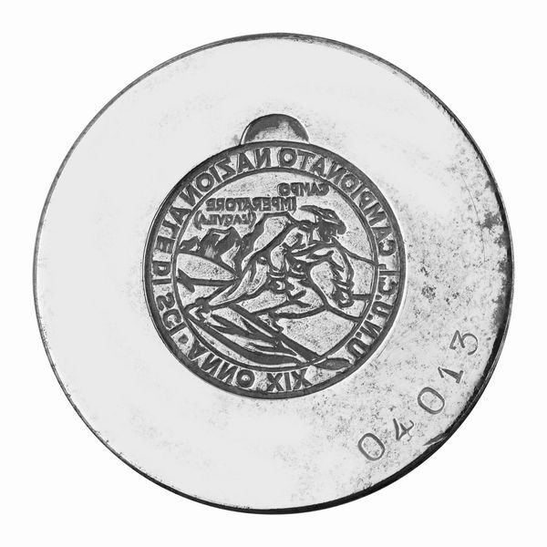 N U.N.U.C.I. Campionato Nazionale Di Sci Anno XIX 57 x 44 mm  - Asta Conii e Punzoni della Storica Fabbrica di Medaglie Lorioli (1919-1950) - Associazione Nazionale - Case d'Asta italiane