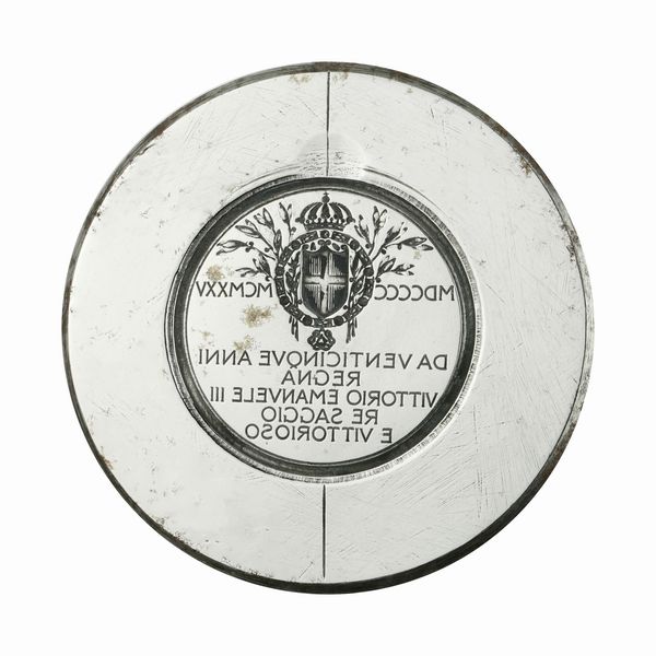 N MDCCCC MCMXDXV Da Venticinque Anni Regna Vittorio Emanuele III Re Saggio E Vittorioiso. 51 x 41 mm  - Asta Conii e Punzoni della Storica Fabbrica di Medaglie Lorioli (1919-1950) - Associazione Nazionale - Case d'Asta italiane