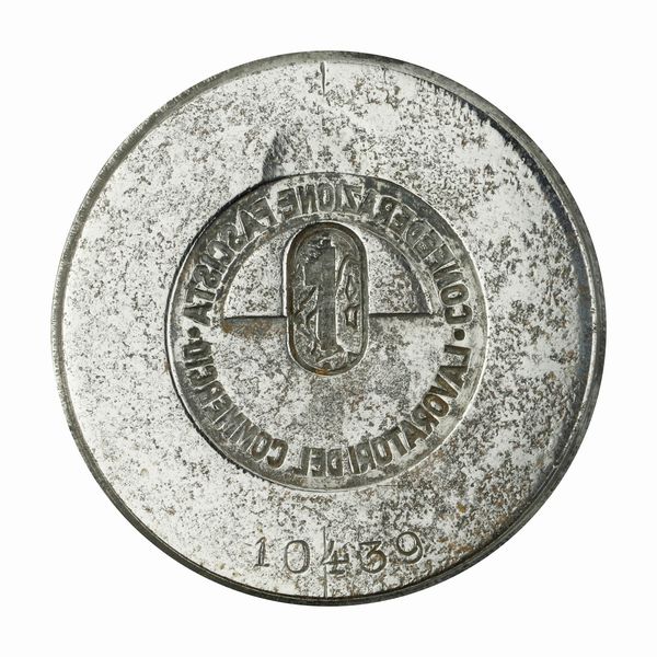 N Confederazione Fascista Lavoratori Del Commercio 57 x 44 mm  - Asta Conii e Punzoni della Storica Fabbrica di Medaglie Lorioli (1919-1950) - Associazione Nazionale - Case d'Asta italiane