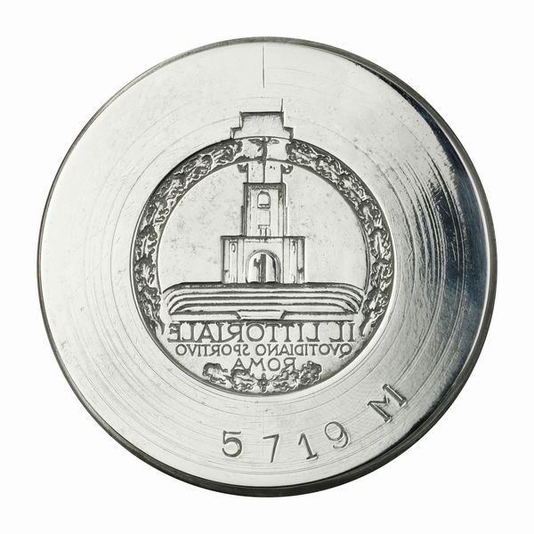 N Il Littoriale Quotidiano Sportivo Roma 56 X45 mm  - Asta Conii e Punzoni della Storica Fabbrica di Medaglie Lorioli (1919-1950) - Associazione Nazionale - Case d'Asta italiane