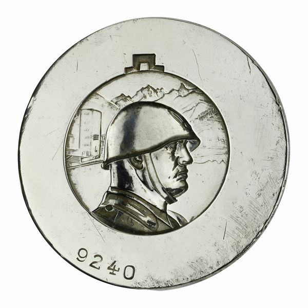 N Profilo Di Benito. Mussolini Con Elmetto 64 x 48. V mm  - Asta Conii e Punzoni della Storica Fabbrica di Medaglie Lorioli (1919-1950) - Associazione Nazionale - Case d'Asta italiane