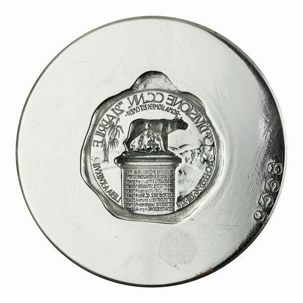 N 3A Divisione Cc.Nn. 21 Aprile Roma Nomen Et Omen 1935-1936 -XIII-XIV Libia A XVII E XVIII 63 x 45 mm  - Asta Conii e Punzoni della Storica Fabbrica di Medaglie Lorioli (1919-1950) - Associazione Nazionale - Case d'Asta italiane