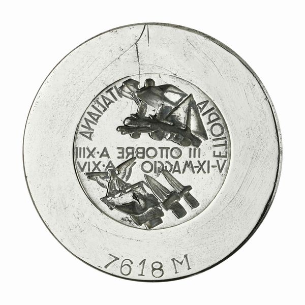 N Etiopia Italiana III Ottobre A XIII V-X Maggio A XIV 51 x 41 mm  - Asta Conii e Punzoni della Storica Fabbrica di Medaglie Lorioli (1919-1950) - Associazione Nazionale - Case d'Asta italiane