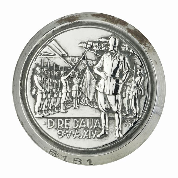 P Dire Daua 0-V A. XIV 45 x 44 mm  - Asta Conii e Punzoni della Storica Fabbrica di Medaglie Lorioli (1919-1950) - Associazione Nazionale - Case d'Asta italiane