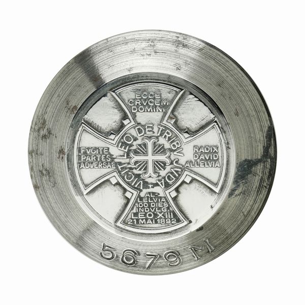 P Vicit Leo Tribu Juda-Ecce Crucem Domini-Radix David Alleluia-Fugite Partes Adversae-Alleluia 100 Dies Infulg Leo XIII 21 Maggio 1892 39 x 40 mm  - Asta Conii e Punzoni della Storica Fabbrica di Medaglie Lorioli (1919-1950) - Associazione Nazionale - Case d'Asta italiane