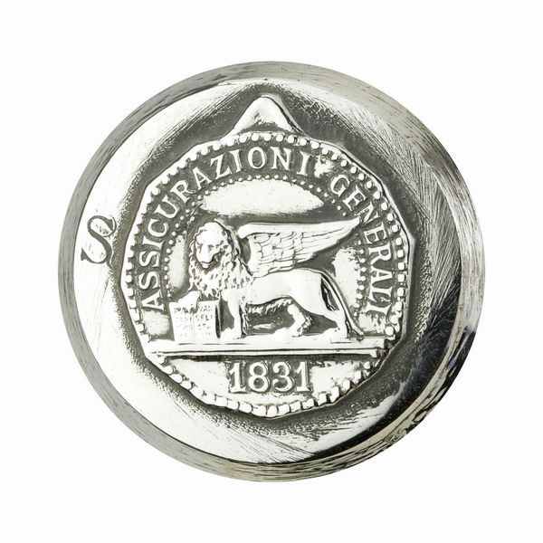 P Assicurazioni Generali 1831 39 x 33 mm  - Asta Conii e Punzoni della Storica Fabbrica di Medaglie Lorioli (1919-1950) - Associazione Nazionale - Case d'Asta italiane