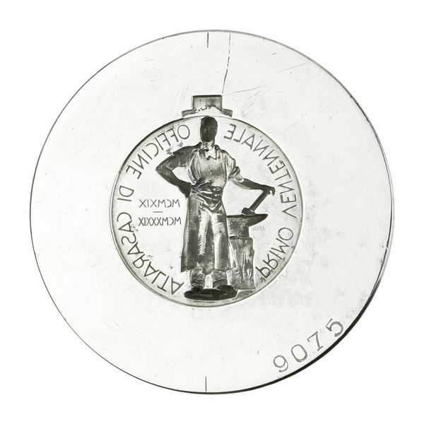 N Primo Decennale Officine Di Casaralta MCMXIX-MCMXXXIX 68 x 48 mm  - Asta Conii e Punzoni della Storica Fabbrica di Medaglie Lorioli (1919-1950) - Associazione Nazionale - Case d'Asta italiane