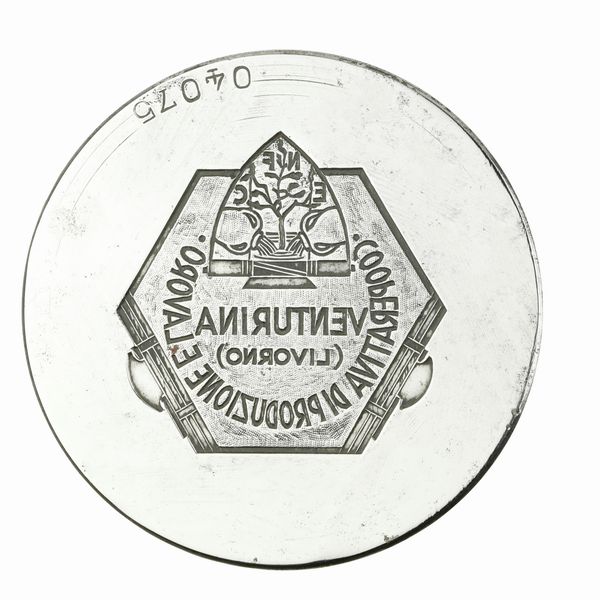 N Cooperativa Di Produzione E Lavoro Venturina Livorno EN F C 77 x 46 mm  - Asta Conii e Punzoni della Storica Fabbrica di Medaglie Lorioli (1919-1950) - Associazione Nazionale - Case d'Asta italiane