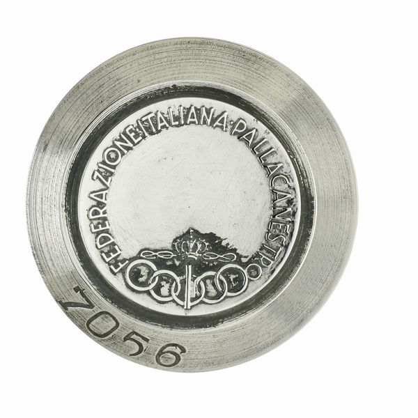 P Federazione italiana pallacanestro 31 x 31 mm  - Asta Conii e Punzoni della Storica Fabbrica di Medaglie Lorioli (1919-1950) - Associazione Nazionale - Case d'Asta italiane