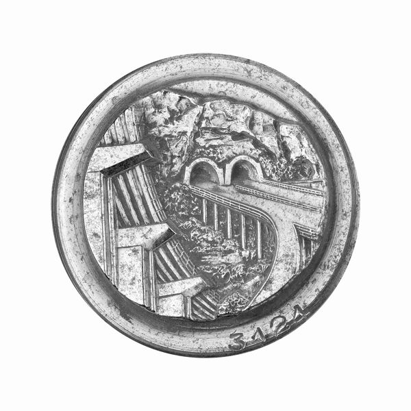 P Viadotto Autostrada 47 x 42 mm  - Asta Conii e Punzoni della Storica Fabbrica di Medaglie Lorioli (1919-1950) - Associazione Nazionale - Case d'Asta italiane