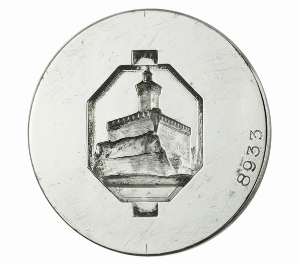 N Castello 62 x 51 mm  - Asta Conii e Punzoni della Storica Fabbrica di Medaglie Lorioli (1919-1950) - Associazione Nazionale - Case d'Asta italiane