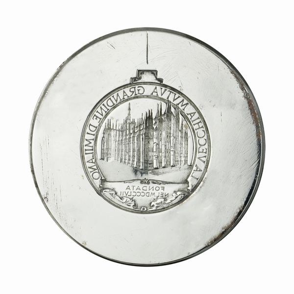 N La Vecchia Mutua Grandine Di Milano Fondata Nel MDCCClVII 52 x 39 mm  - Asta Conii e Punzoni della Storica Fabbrica di Medaglie Lorioli (1919-1950) - Associazione Nazionale - Case d'Asta italiane