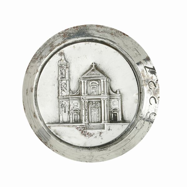 P Chiesa 37 x 38 mm  - Asta Conii e Punzoni della Storica Fabbrica di Medaglie Lorioli (1919-1950) - Associazione Nazionale - Case d'Asta italiane