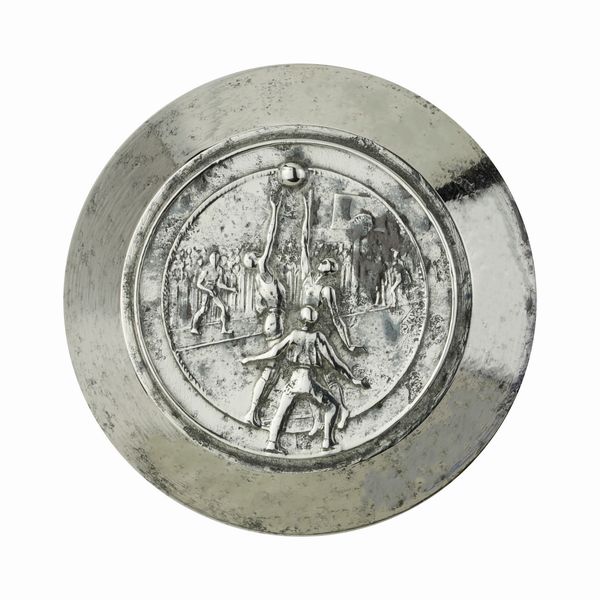 P Giocatori Di Pallacanestro 46 x 39 mm  - Asta Conii e Punzoni della Storica Fabbrica di Medaglie Lorioli (1919-1950) - Associazione Nazionale - Case d'Asta italiane