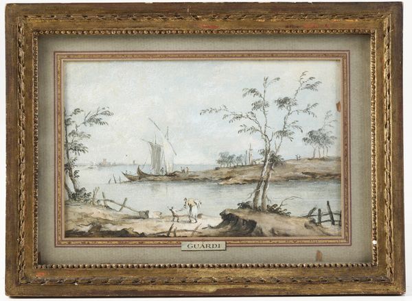 Francesco Guardi : Vedute della laguna con figure  - Asta Dipinti Antichi - Associazione Nazionale - Case d'Asta italiane