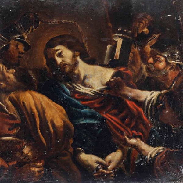 Giovanni Francesco Barbieri detto il Guercino : La cattura di Cristo  - Asta Dipinti Antichi - Associazione Nazionale - Case d'Asta italiane