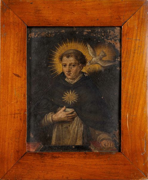 Scuola del XVIII secolo San Tommaso d'Aquino  - Asta Dipinti Antichi - Associazione Nazionale - Case d'Asta italiane