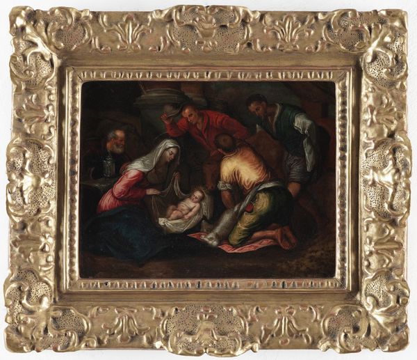 Jacopo Da Ponte detto Jacopo Bassano : Adorazione dei pastori  - Asta Dipinti Antichi - Associazione Nazionale - Case d'Asta italiane