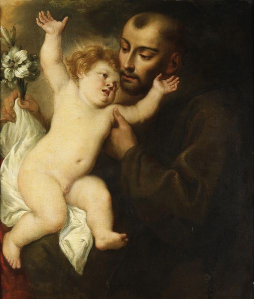 Scuola del XVIII secolo Sant'Antonio da Padova  - Asta Dipinti Antichi - Associazione Nazionale - Case d'Asta italiane