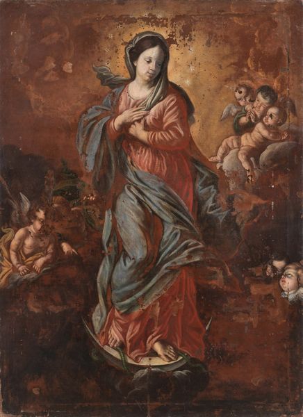 Scuola del XVIII secolo Immacolata  - Asta Dipinti Antichi - Associazione Nazionale - Case d'Asta italiane