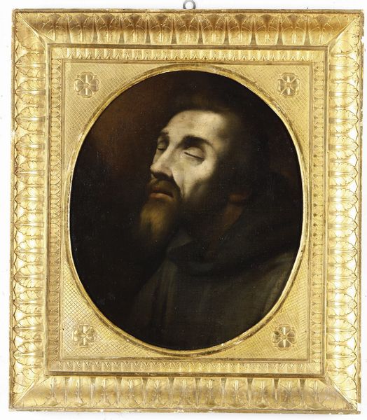 Scuola italiana del XVII secolo San Francesco in estasi  - Asta Dipinti Antichi - Associazione Nazionale - Case d'Asta italiane