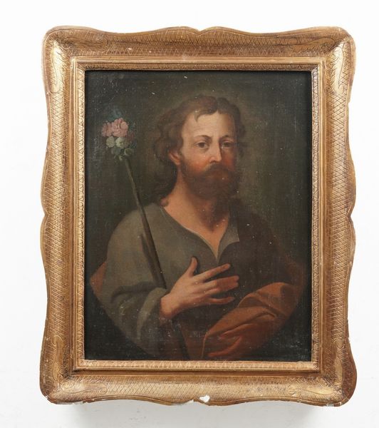 Scuola del XVIII secolo San Giuseppe  - Asta Dipinti Antichi - Associazione Nazionale - Case d'Asta italiane