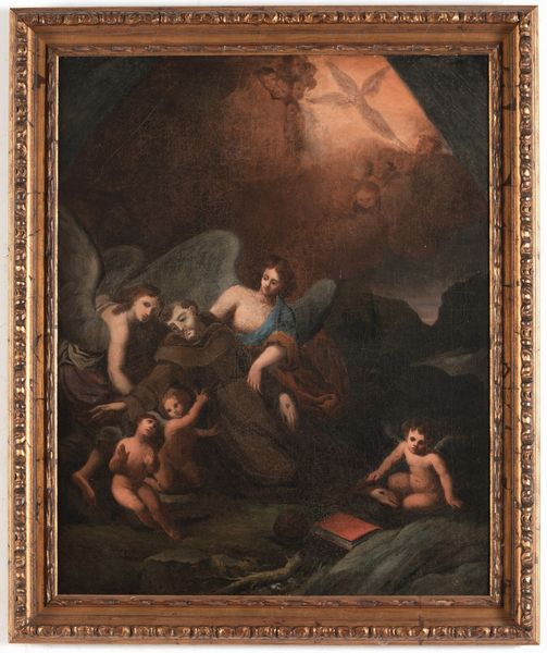 Scuola del XVIII secolo Estasi di San Francesco  - Asta Dipinti Antichi - Associazione Nazionale - Case d'Asta italiane