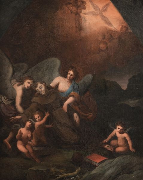 Scuola del XVIII secolo Estasi di San Francesco  - Asta Dipinti Antichi - Associazione Nazionale - Case d'Asta italiane