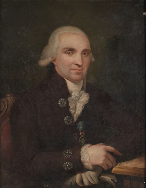 Scuola del XVIII secolo Ritratto di gentiluomo nello studio  - Asta Dipinti Antichi - Associazione Nazionale - Case d'Asta italiane