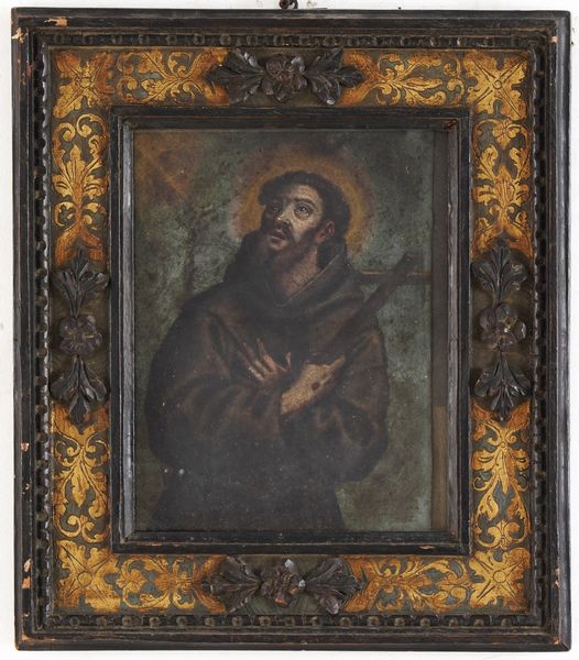 Scuola del XVIII secolo San Francesco  - Asta Dipinti Antichi - Associazione Nazionale - Case d'Asta italiane