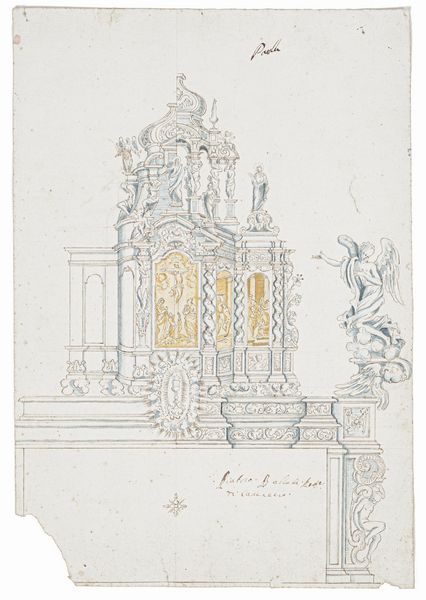 Scuola del XVIII secolo Studio per altare  - Asta Dipinti Antichi - Associazione Nazionale - Case d'Asta italiane