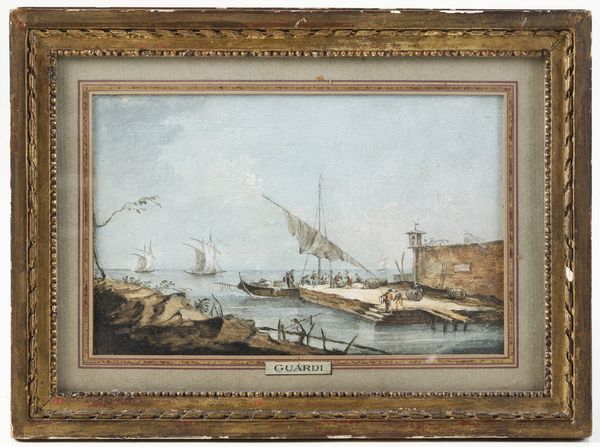 Francesco Guardi : Vedute della laguna con figure  - Asta Dipinti Antichi - Associazione Nazionale - Case d'Asta italiane