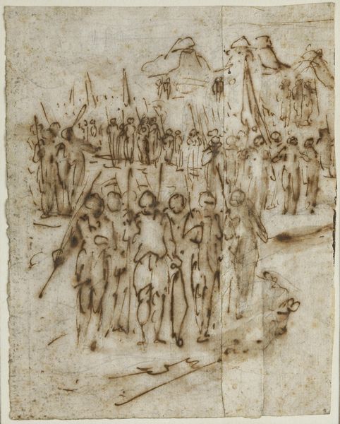 Luca Cambiaso : Accampamento con soldati  - Asta Dipinti Antichi - Associazione Nazionale - Case d'Asta italiane