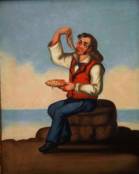 Scuola del XIX secolo Scene napoletane  - Asta Dipinti Antichi - Associazione Nazionale - Case d'Asta italiane