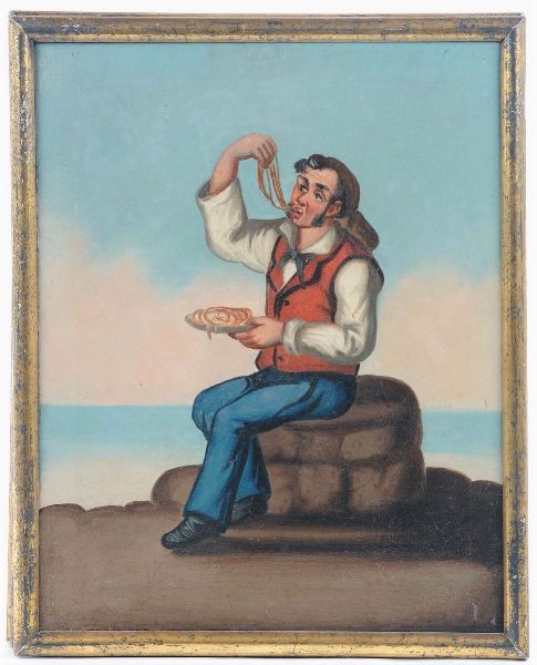 Scuola del XIX secolo Scene napoletane  - Asta Dipinti Antichi - Associazione Nazionale - Case d'Asta italiane