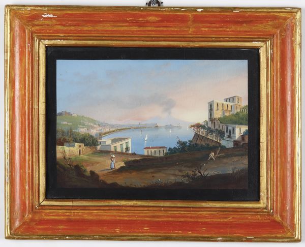 Scuola del XIX secolo Vedute di citt del sud Italia  - Asta Dipinti Antichi - Associazione Nazionale - Case d'Asta italiane
