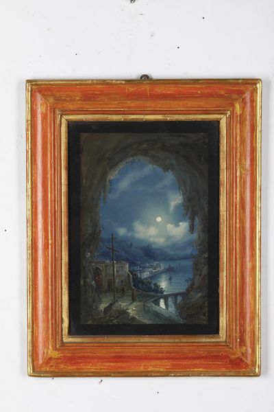 Scuola del XIX secolo Vedute di citt del sud Italia  - Asta Dipinti Antichi - Associazione Nazionale - Case d'Asta italiane