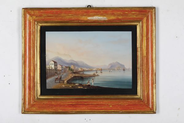Scuola del XIX secolo Vedute di citt del sud Italia  - Asta Dipinti Antichi - Associazione Nazionale - Case d'Asta italiane