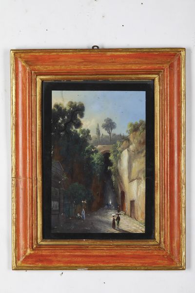 Scuola del XIX secolo Vedute di citt del sud Italia  - Asta Dipinti Antichi - Associazione Nazionale - Case d'Asta italiane