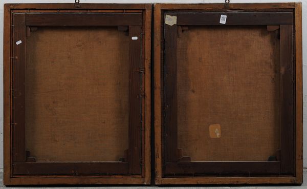 Scuola del XVIII/XIX secolo Paesaggi con figure e architetture  - Asta Dipinti Antichi - Associazione Nazionale - Case d'Asta italiane