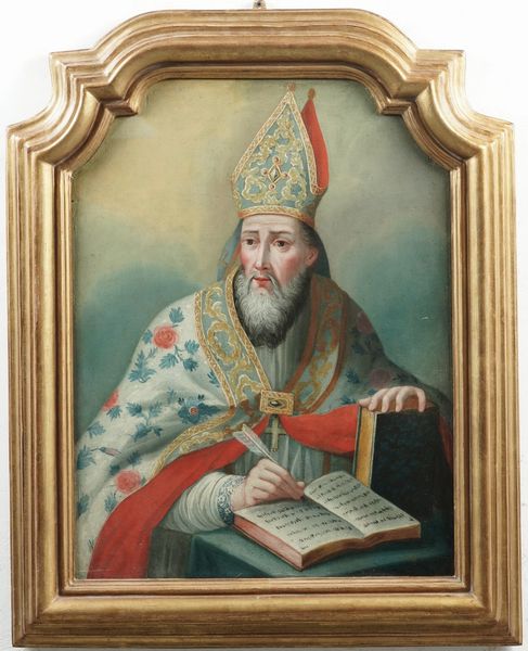 Scuola del XVIII/XIX secolo Figura di santo vescovo  - Asta Dipinti Antichi - Associazione Nazionale - Case d'Asta italiane