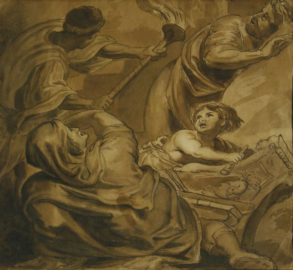 Scuola del XVIII secolo Scena biblica  - Asta Dipinti Antichi - Associazione Nazionale - Case d'Asta italiane