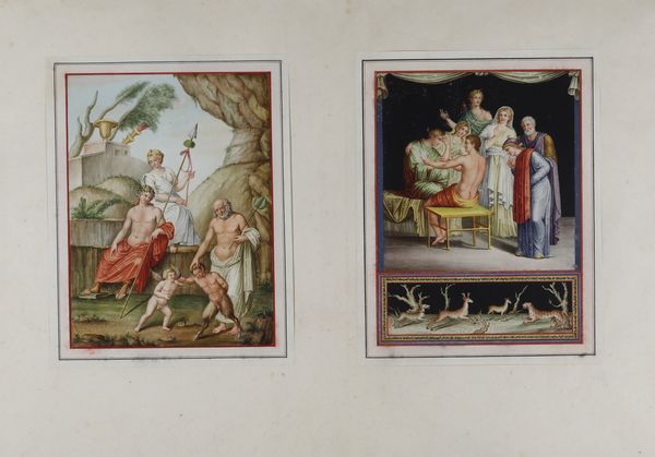 Michelangelo Maestri : Dionisio e Arianna, Scena mitologica, Le tre grazie, Scena di compianto  - Asta Dipinti Antichi - Associazione Nazionale - Case d'Asta italiane