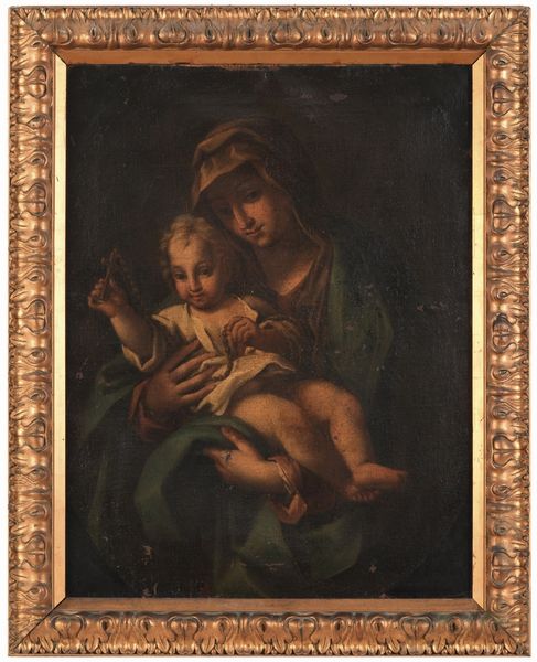Scuola del XVII secolo Madonna con Bambino  - Asta Dipinti Antichi - Associazione Nazionale - Case d'Asta italiane