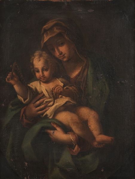 Scuola del XVII secolo Madonna con Bambino  - Asta Dipinti Antichi - Associazione Nazionale - Case d'Asta italiane