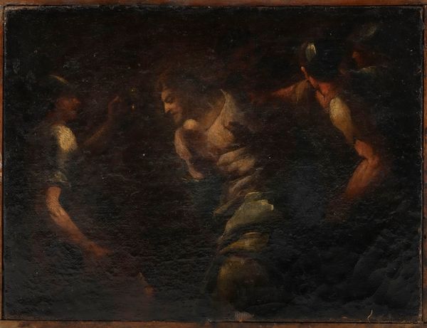 Scuola napoletana del XVII secolo Cattura di Cristo  - Asta Dipinti Antichi - Associazione Nazionale - Case d'Asta italiane