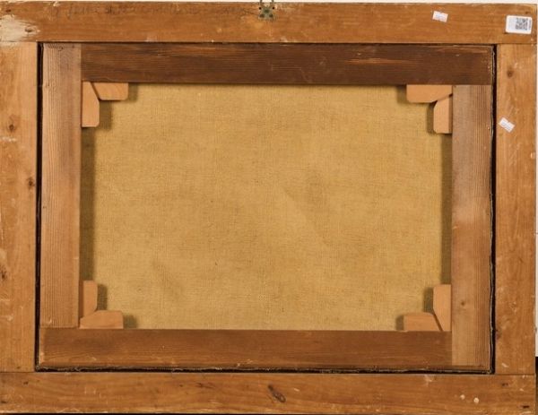 Scuola del XVIII secolo L'assalto alla diligenza<BR>Notturno con incendio  - Asta Dipinti Antichi - Associazione Nazionale - Case d'Asta italiane