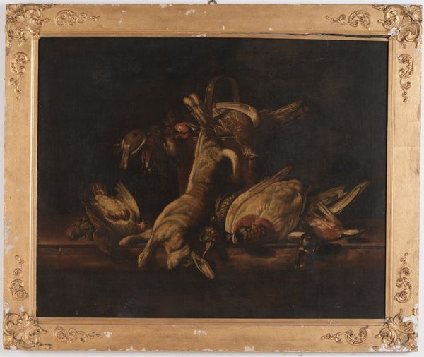 Scuola del XVIII secolo Natura morta con cacciagione  - Asta Dipinti Antichi - Associazione Nazionale - Case d'Asta italiane